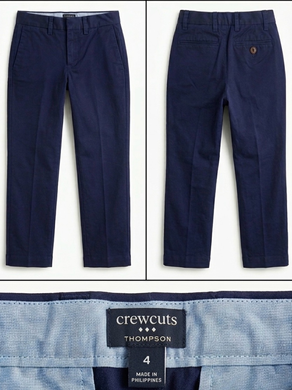 J.Crew Crewcuts Boys Thompson Suit Pants in Navy- Size 4